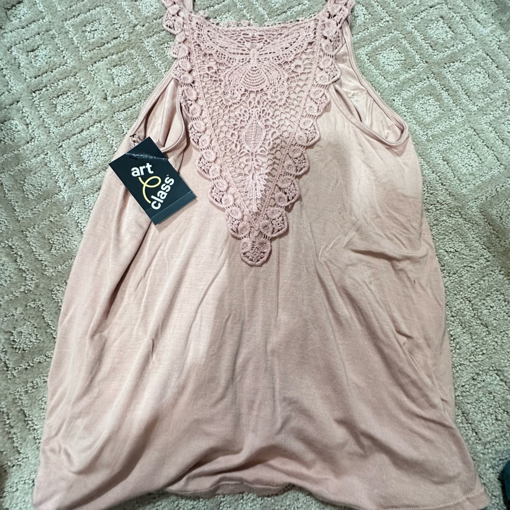 Pink dress tank top